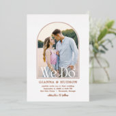 En Aluminium Arc moderne FOIL Simple Mariage Photo Invitation (Debout devant)