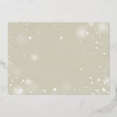 En Aluminium Baby shower d'hiver Véritable Foil Invitation (Verso)