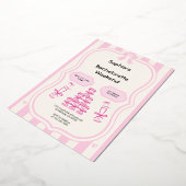 En Aluminium Bachelorette Weekend Party Invitation rose (Rotation)