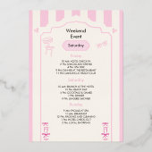 En Aluminium Bachelorette Weekend Party Invitation rose (Verso)