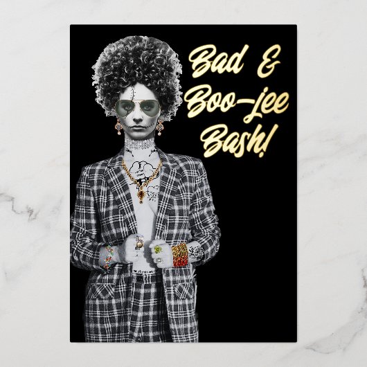 En Aluminium Bad & Boo-jee Bride Foil Invitation (Recto)