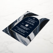 En Aluminium Bar Mitzvah Invitation Véritable huile Agate Or Bl (Rotation)