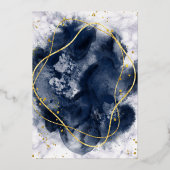 En Aluminium Bar Mitzvah Invitation Véritable huile Agate Or Bl (Verso)