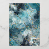 En Aluminium Bar Mitzvah Invitation Véritable huile Agate Or Bl (Verso)