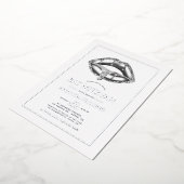 En Aluminium Bat mitzvah de lèvres d'argent - Invitation photo  (Rotation)