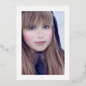 En Aluminium Bat mitzvah de lèvres d'argent - Invitation photo  (Verso)