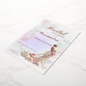 En Aluminium Belle Floral Feminine nuptiale Invitation (Rotation)