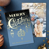 En Aluminium Bleu Gold Typographie Foil Invitation