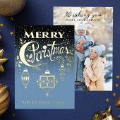 En Aluminium Bleu Gold Typographie Foil Invitation