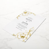 En Aluminium Blossoms Floral Mariage Design Invitation (Rotation)
