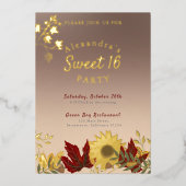 En Aluminium Boho Autumnal Chic Sweet 16 invitation (Recto)