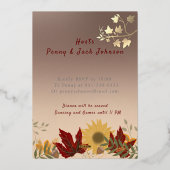 En Aluminium Boho Autumnal Chic Sweet 16 invitation (Verso)