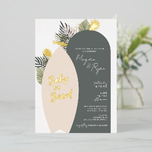 En Aluminium Boho Baby sur la Plage Invitation Baby Shower