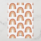 En Aluminium Boho Rainbow Custom Anniversaire Foil Invitation (Verso)