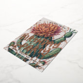 En Aluminium Cactus Editable Anniversaire Foil Invitation (Rotation)