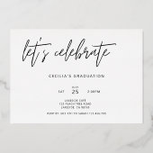 En Aluminium Calligraphie Or Rose moderne Invitation Foil (Verso)
