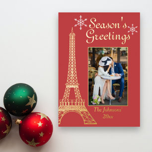 En Aluminium Carte de vœux de Noël pour un couple rouge Photo
