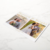 En Aluminium Carte de vœux moderne et élégante avec feuille mét (Rotation)