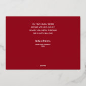 En Aluminium Carte de vœux photo or Joyeux Noël (Verso)