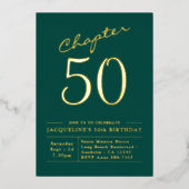 En Aluminium Chapitre 50 50e anniversaire Invitation Or vert (Recto)