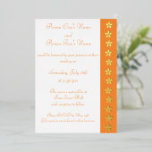 En Aluminium Charming Sakura dans Orange Foil Invitation (Debout devant)