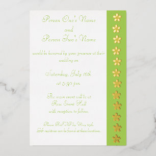 En Aluminium Charming Sakura dans Peridot Foil Invitation