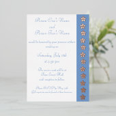En Aluminium Charming Sakura in Periwinkle Foil Invitation (Debout devant)