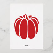 En Aluminium Citrouille Patch dans Cherry Foil Invitation (Verso)