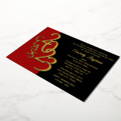 En Aluminium Classe 2023 Graduation Foil Invitation (Rotation)