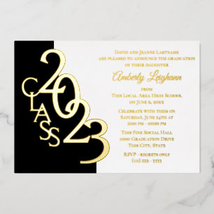 En Aluminium Classe 2023 Graduation Foil Invitation