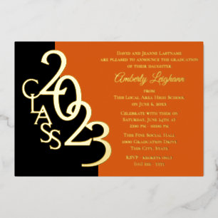 En Aluminium Classe 2023 Graduation Foil Invitation