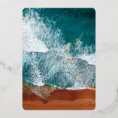 En Aluminium Classy bleu marine Mariage Foil Invitation (Verso)