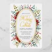 En Aluminium Couronne botanique de Noël | Invitation Foil (Recto)