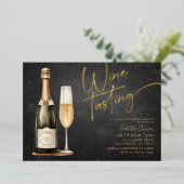 En Aluminium Dégustation De Vins Invitation De Douche Nuptiale (Debout devant)