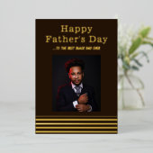 En Aluminium Dîner Fête des pères noire Foil Invitation (Debout devant)