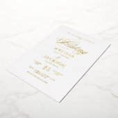 En Aluminium Elégance moderne or Mariage Foil Invitation (Rotation)