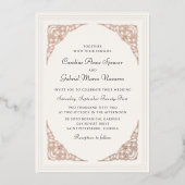 En Aluminium Elegant Art Deco Wedding Foil Invitation (Recto)
