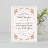 En Aluminium Elegant Art Deco Wedding Foil Invitation (Debout devant)