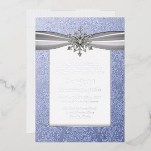 En Aluminium Élégant bijoux Mariage Foil Invitation