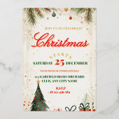 En Aluminium Elegant Christmas Invitation (Recto)