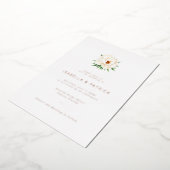 En Aluminium Elegant Cream Floral Wedding Invitation (Rotation)