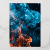 En Aluminium Elegant Dual Flame Wedding Invitation (Verso)