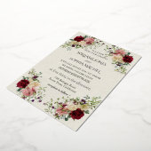 En Aluminium Elegant Floral Wedding Invitation & Timeline Card  (Rotation)
