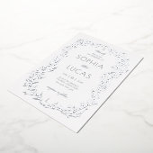 En Aluminium Élégant Mariage Feuille Foil Invitation (Rotation)