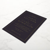 En Aluminium Elegant Navy Gold Wedding Invitation (Rotation)