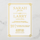 En Aluminium Elégant or traditionnel Mariage Foil Invitation (Recto)