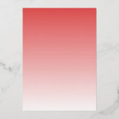 En Aluminium Elegant Red Gradient Wedding Invitation (Verso)