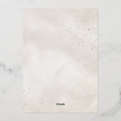 En Aluminium Élégant Rose Monogramme or Mariage Foil Invitation (Verso)