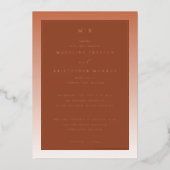 En Aluminium Elegant Rust Gradient Invitation (Recto)