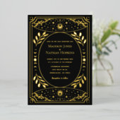 En Aluminium Élégant Tarot gothique Mariage Foil Invitation (Debout devant)